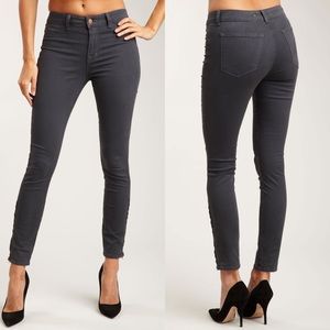 J Brand Dark Grey High Rise Skinny Jeans 25